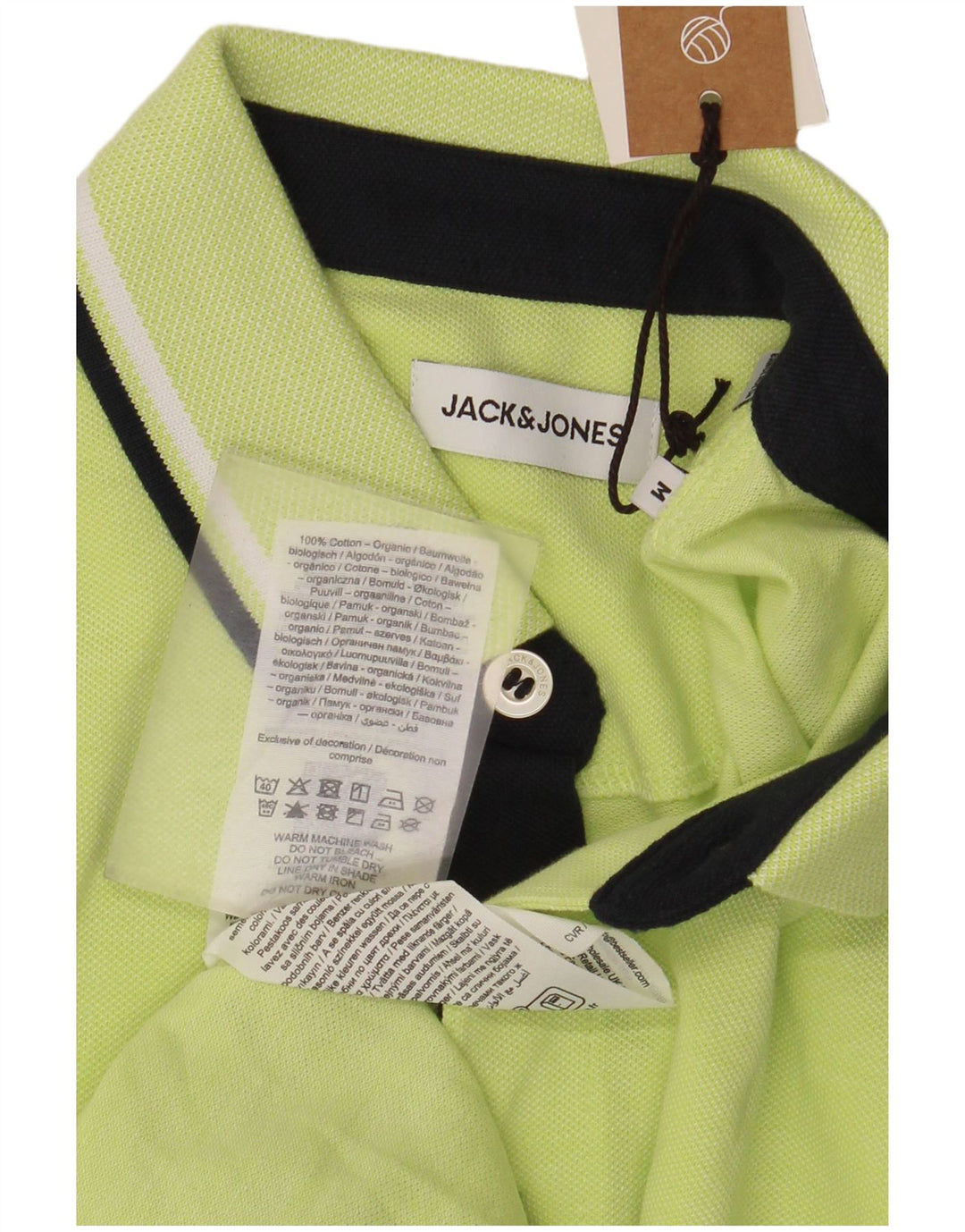 Jack & Jones Polo Homme Vert Moyen Coton
