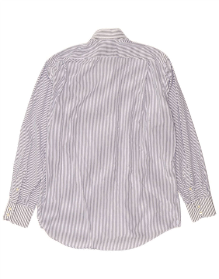 Lacoste Chemise Homme Taille 40 Coton Rayé Bleu Marine Moyen