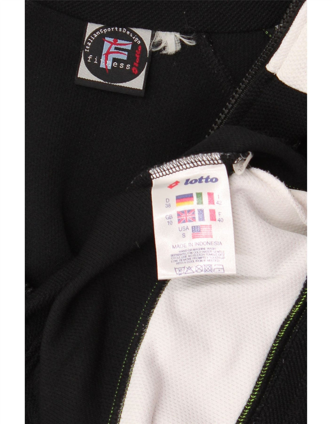 Lotto Veste de survêtement surdimensionnée pour femme UK 10 Small Noir Colourblock