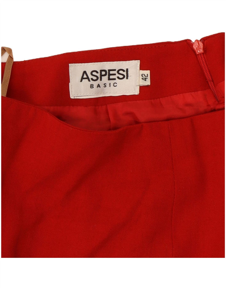 Aspesi Mini-jupe taille haute pour femme IT 42 Medium W25 Rouge