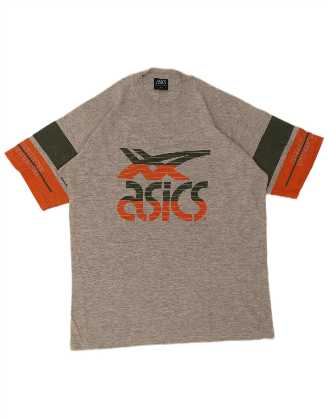 Asics Tee-Shirt Graphique Homme Gris Moyen Colourblock