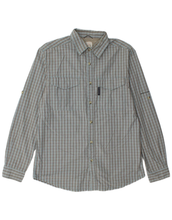 Columbia Chemise Homme Grand Carreau Bleu Coton