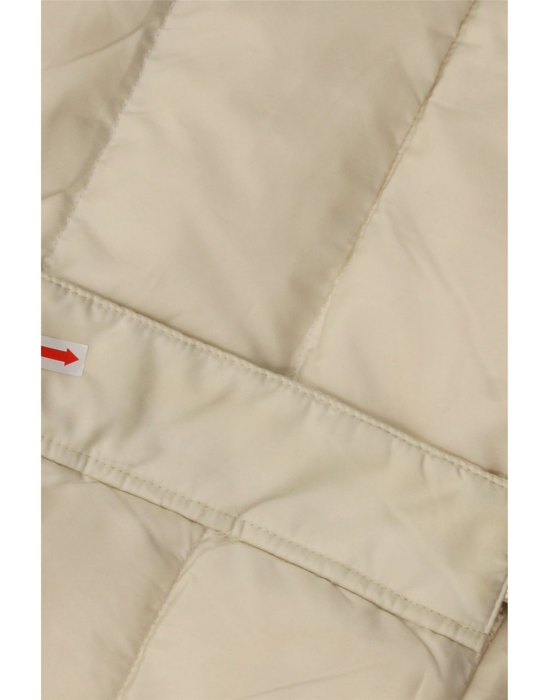 CALVIN KLEIN Veste matelassée à capuche pour femme UK 14 Medium Off White Polyester
