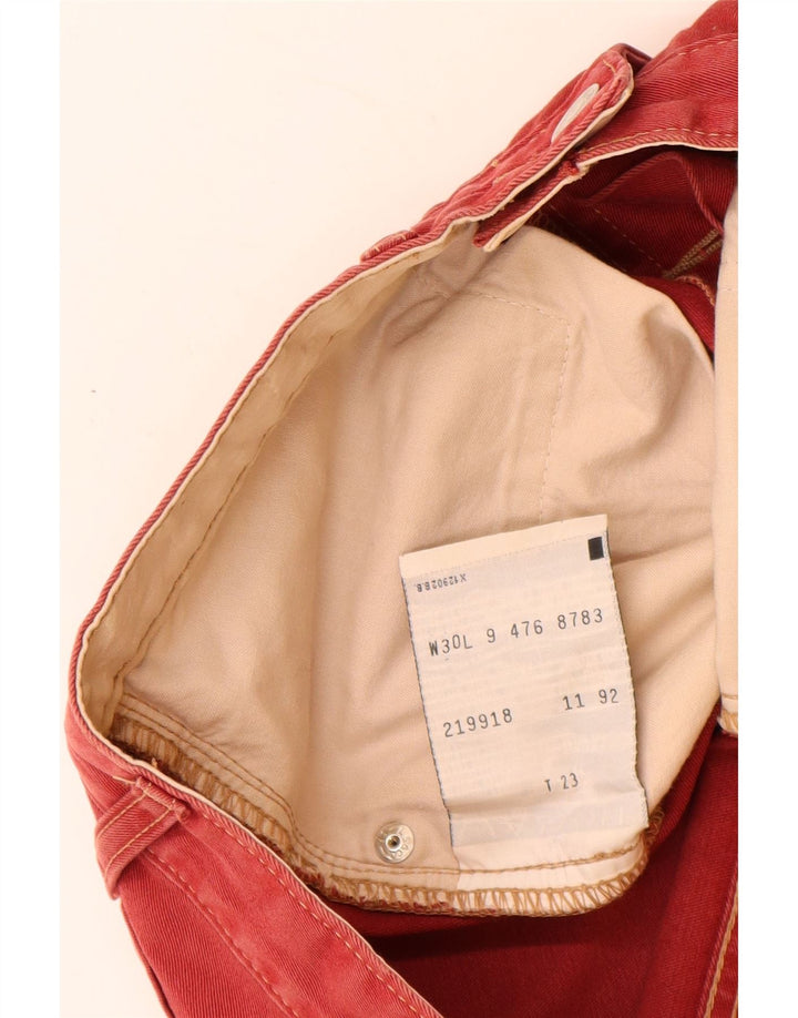 LEVI'S Short en Jean 476 W30 Homme Rouge Moyen Coton