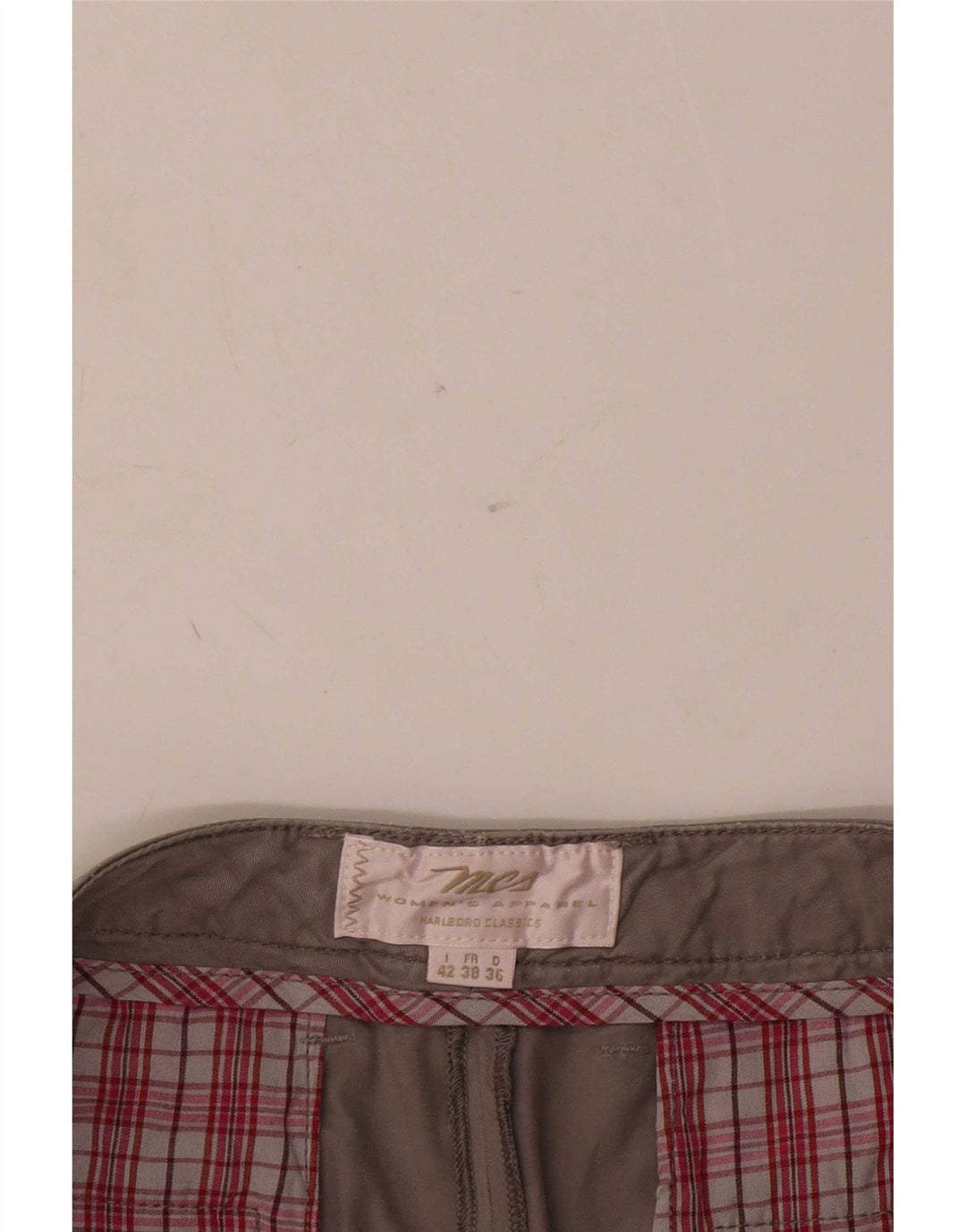 Marlboro Classics Short Chino Pegged Pour Femme IT 42 Moyen W34 Gris