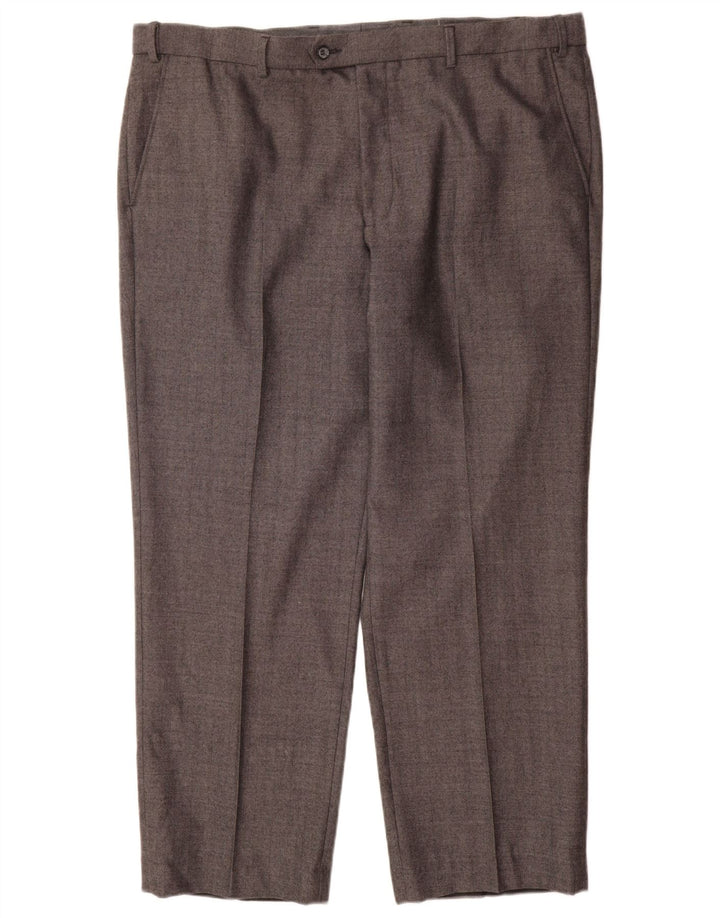 Marks & Spencer Pantalon de Costume Droit Regular Fit Homme W40 L29 Gris Laine
