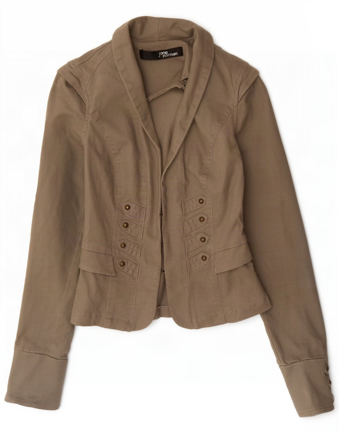 Jane Norman Veste Blazer Femme UK 6 XS Gris Coton