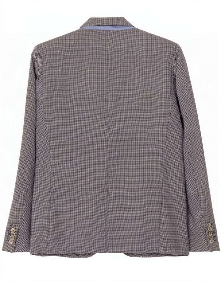 Zara Veste blazer à 2 boutons pour homme UK 40 Grand gris pied-de-poule en coton