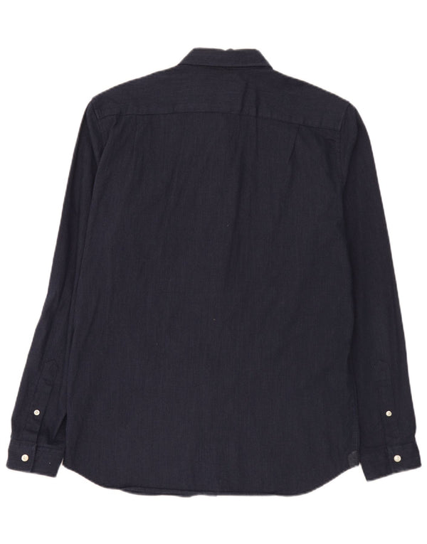 Lacoste Chemise coupe régulière pour homme Taille 40 Coton tacheté bleu marine moyen