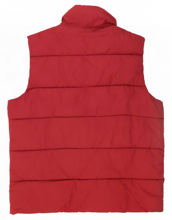 Kappa Gilet rembourré pour homme UK 40 Large Rouge Polyamide