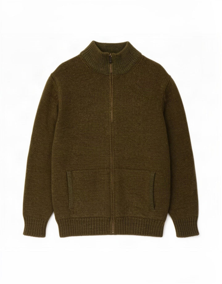L.L.Bean Cardigan pour homme en laine d'agneau verte