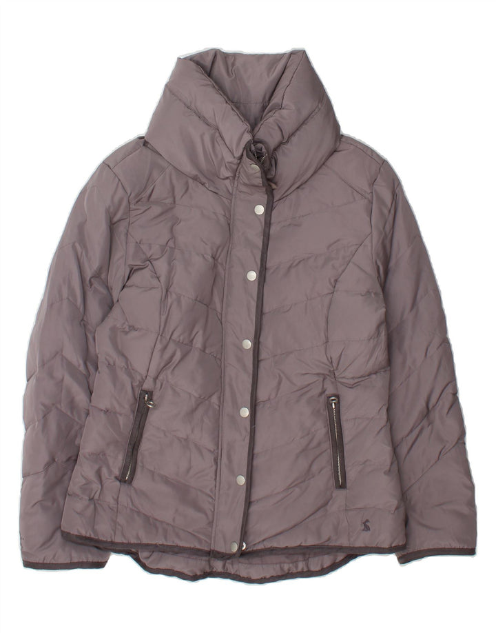 JOULES Womens Padded Jacket UK 14 Medium Grey Polyester Vintage Joules and Second-Hand Joules from Messina Hembry 