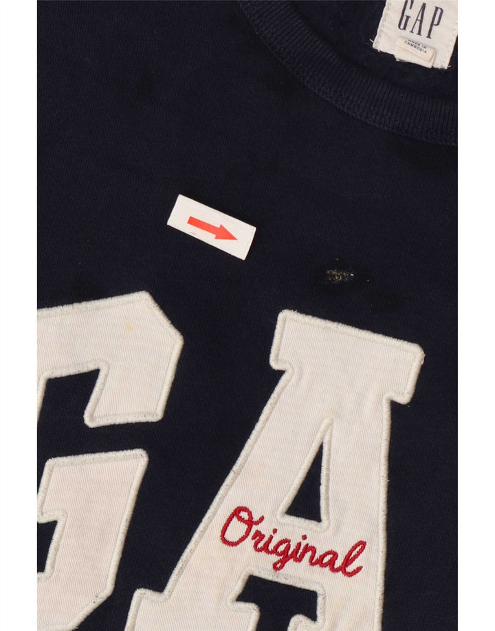 Gap Sweat-Shirt Graphique Homme Bleu Marine Moyen Coton