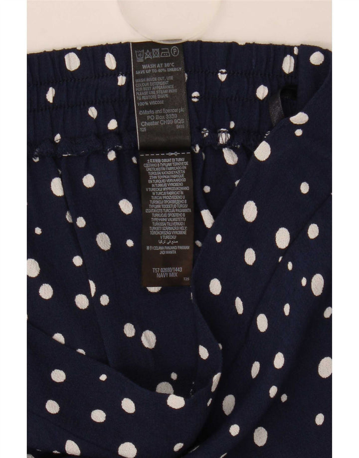 Marks & Spencer Bermuda pour femme UK 12 Medium W32 Bleu marine à pois