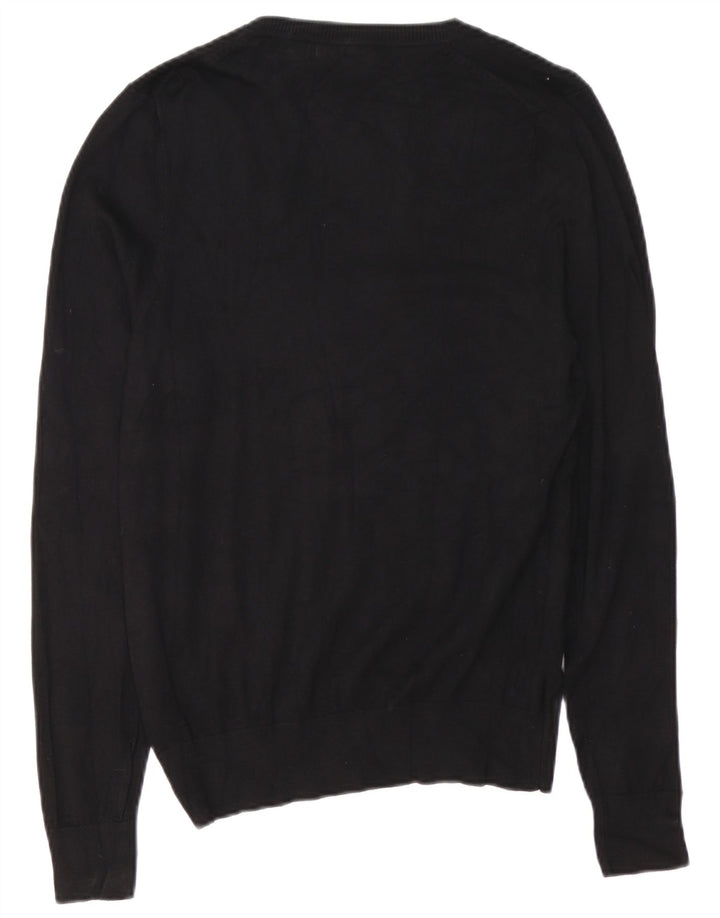 Zara Pull Col V Homme Noir Moyen