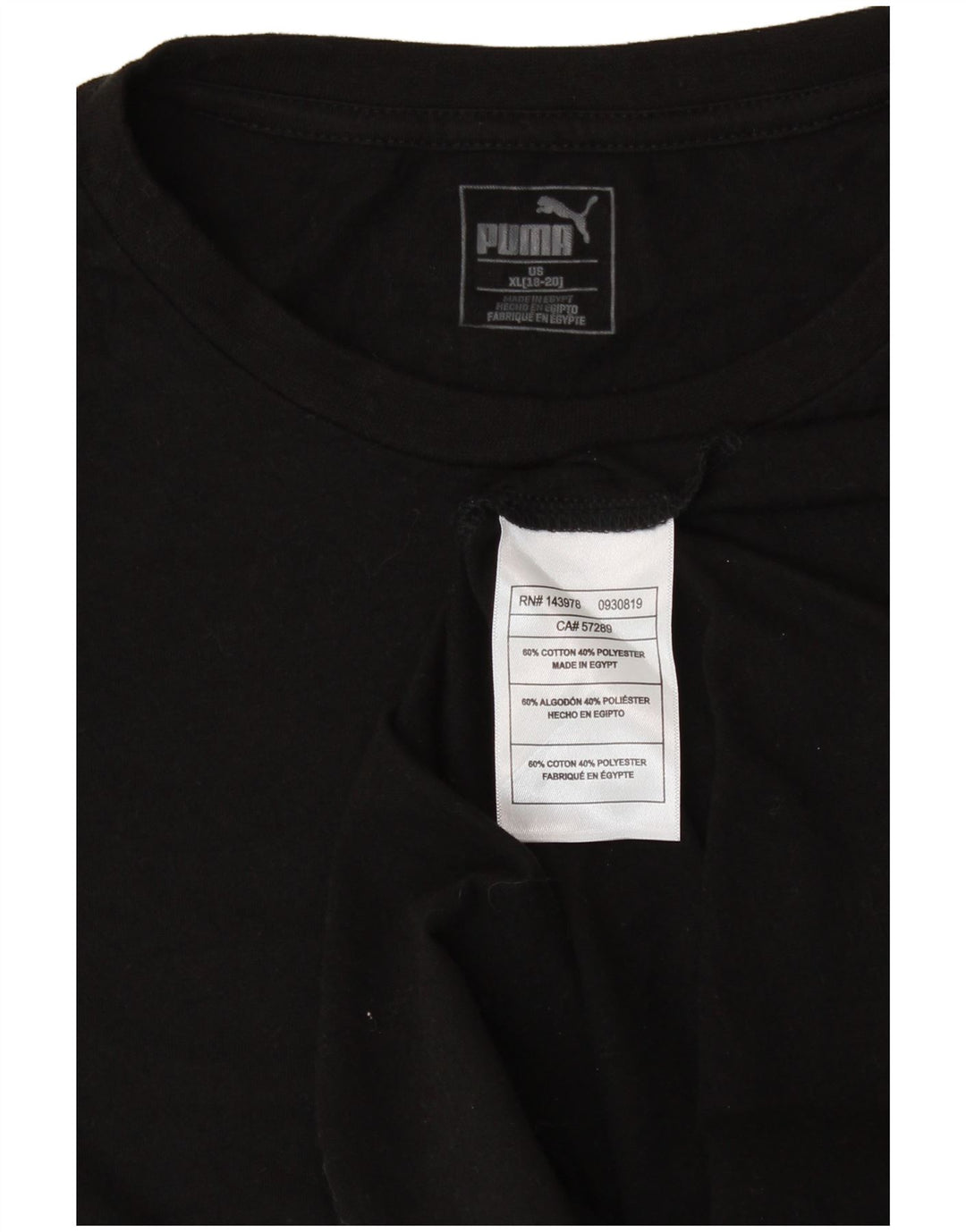 PUMA Haut graphique à manches longues pour fille 15-16 ans XL Noir Coton