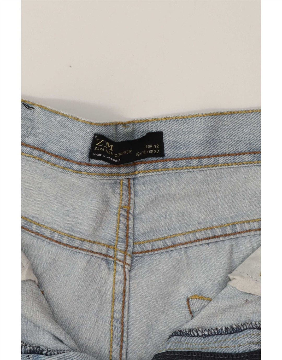 Zara Jean droit pour homme EU 42 Large W32 L32 Bleu