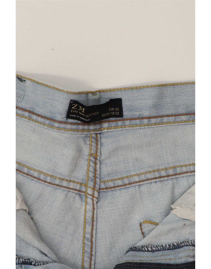 Zara Jean droit pour homme EU 42 Large W32 L32 Bleu