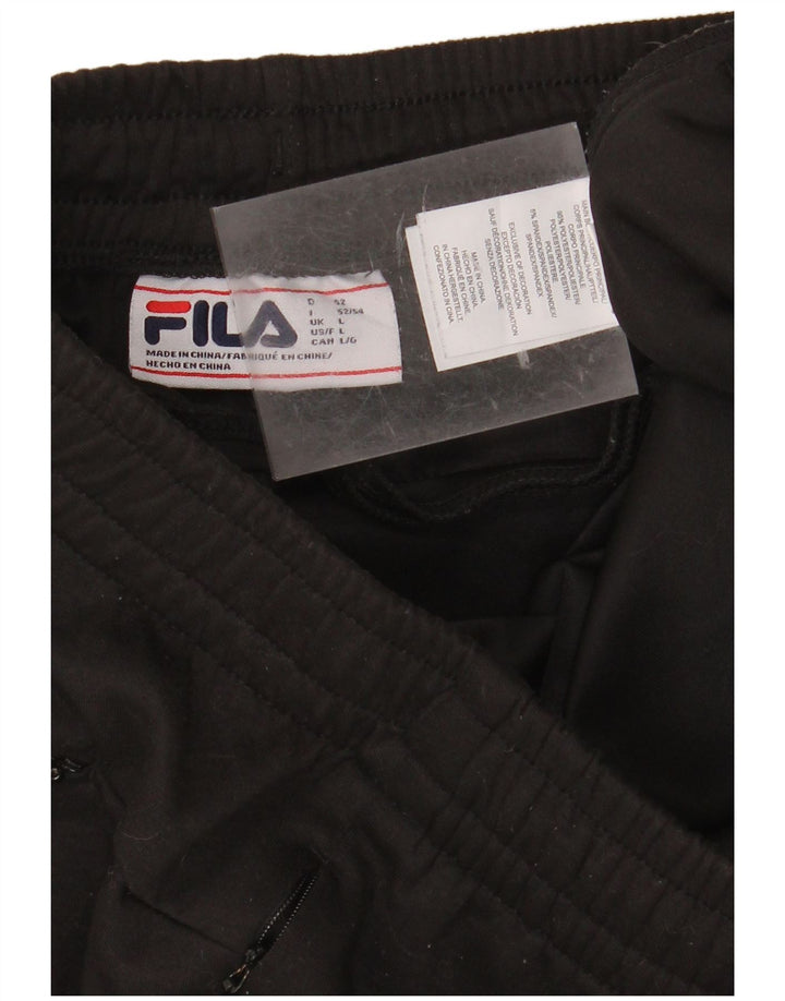 FILA Pantalon de Survêtement Homme Joggers Large Noir Polyester