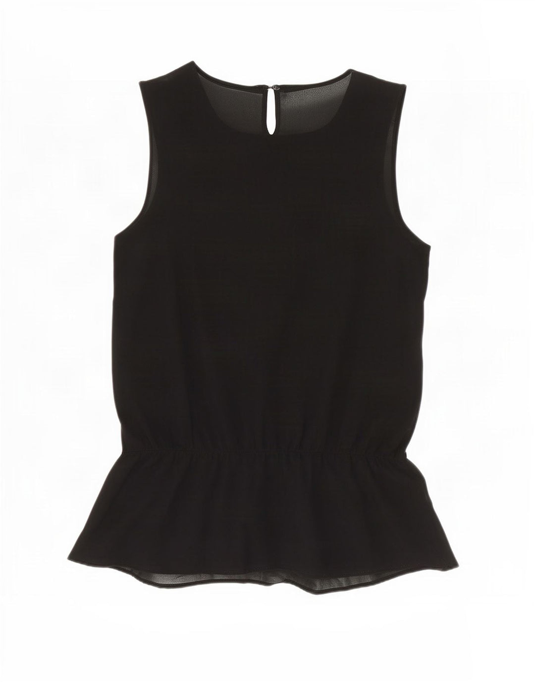 Zara Femme Chemisier sans manches Top UK 6 XS Noir Polyester