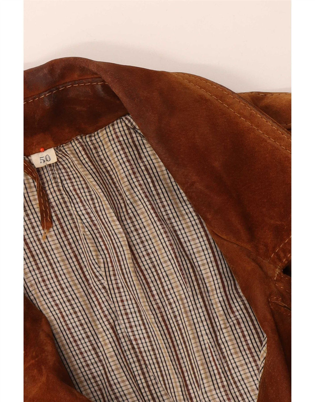 veste en daim homme vintage IT 50 Grand Beige