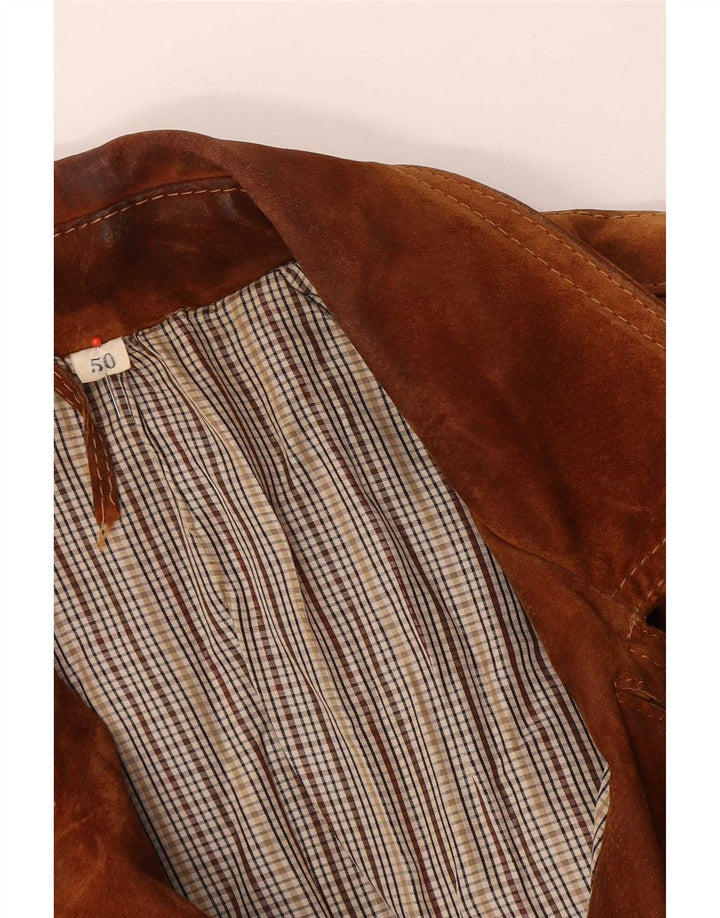 veste en daim homme vintage IT 50 Grand Beige