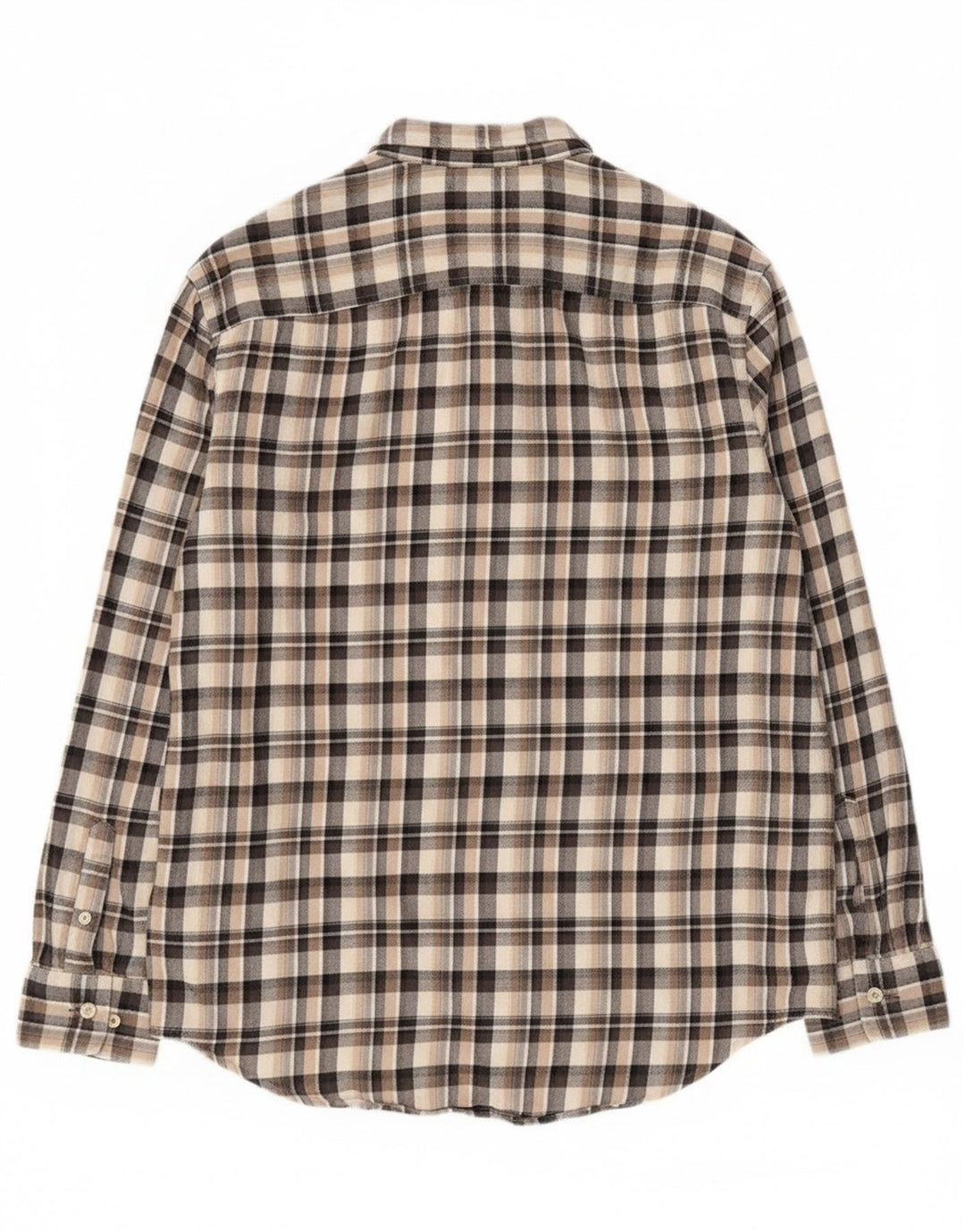 Calvin Klein Chemise en flanelle pour homme en coton à carreaux beige moyen