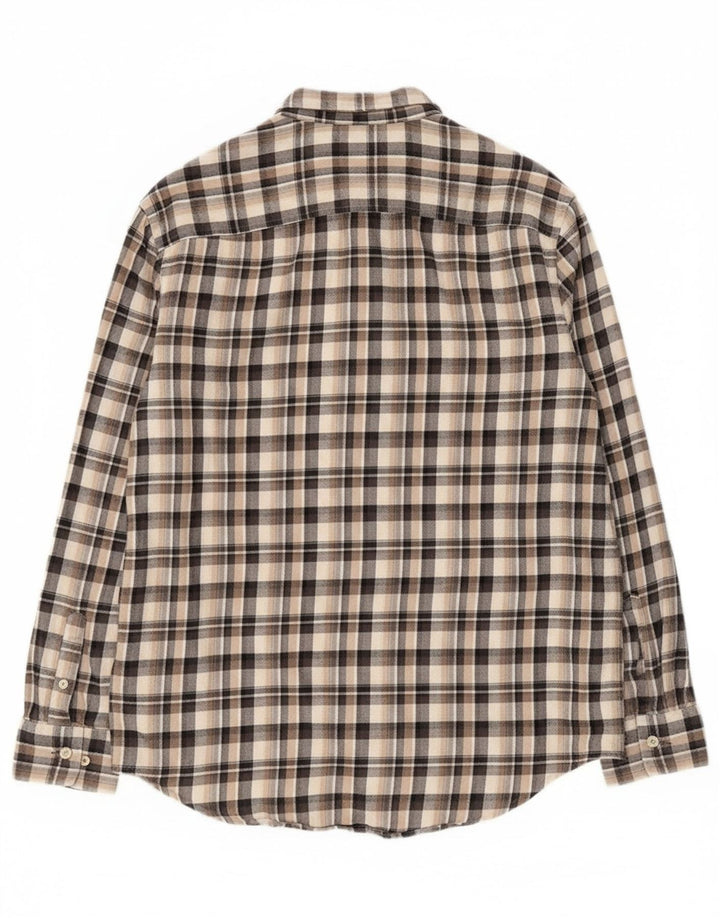 Calvin Klein Chemise en flanelle pour homme en coton à carreaux beige moyen