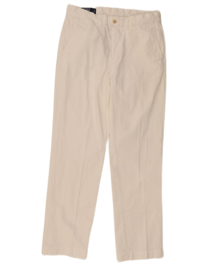 POLO RALPH LAUREN Pantalon Chino Droit Smith Pant Homme W32 L32 Blanc