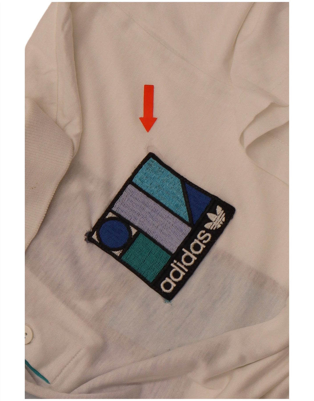 ADIDAS Polo graphique homme IT 50 coton blanc moyen