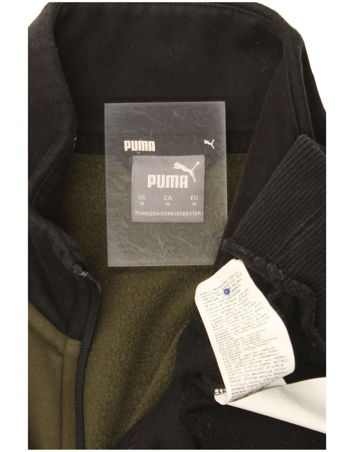 PUMA Veste de survêtement pour homme en coton color block noir moyen
