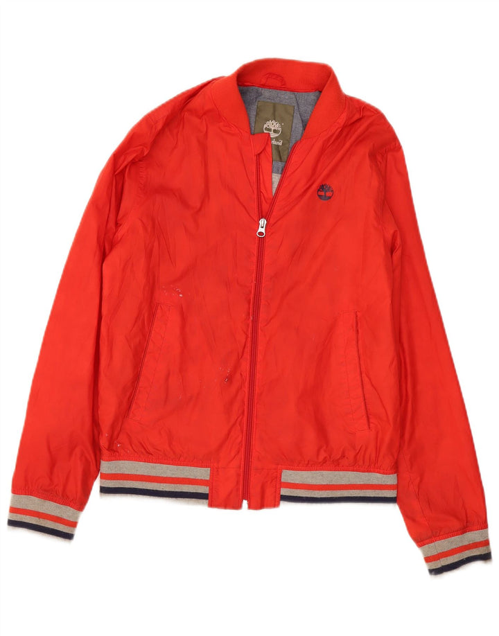 Timberland Blouson Bomber Garçon 13-14 ans Rouge Colorblock Polyester