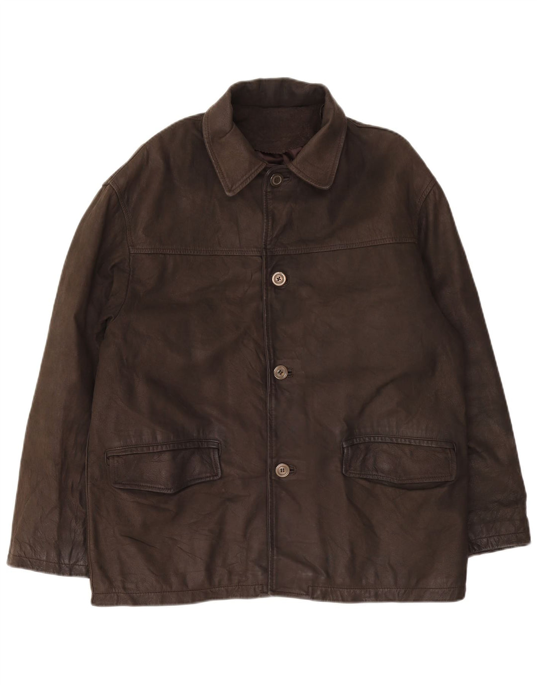 Clinton Veste en cuir pour homme UK 40 Grand cuir marron