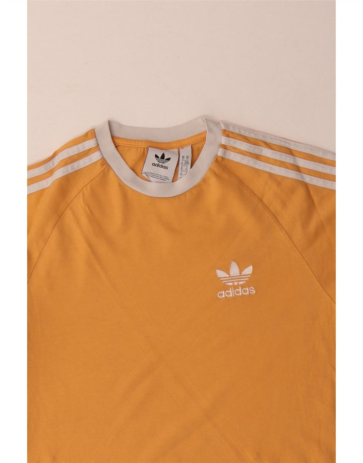 Adidas Haut à manches longues pour homme XS Jaune Coton