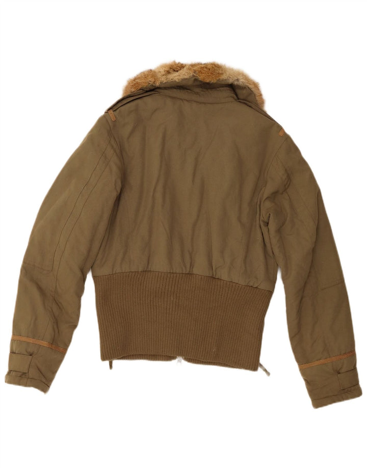 Woolrich Gilet rembourré militaire pour femme UK 10 Small Vert Nylon