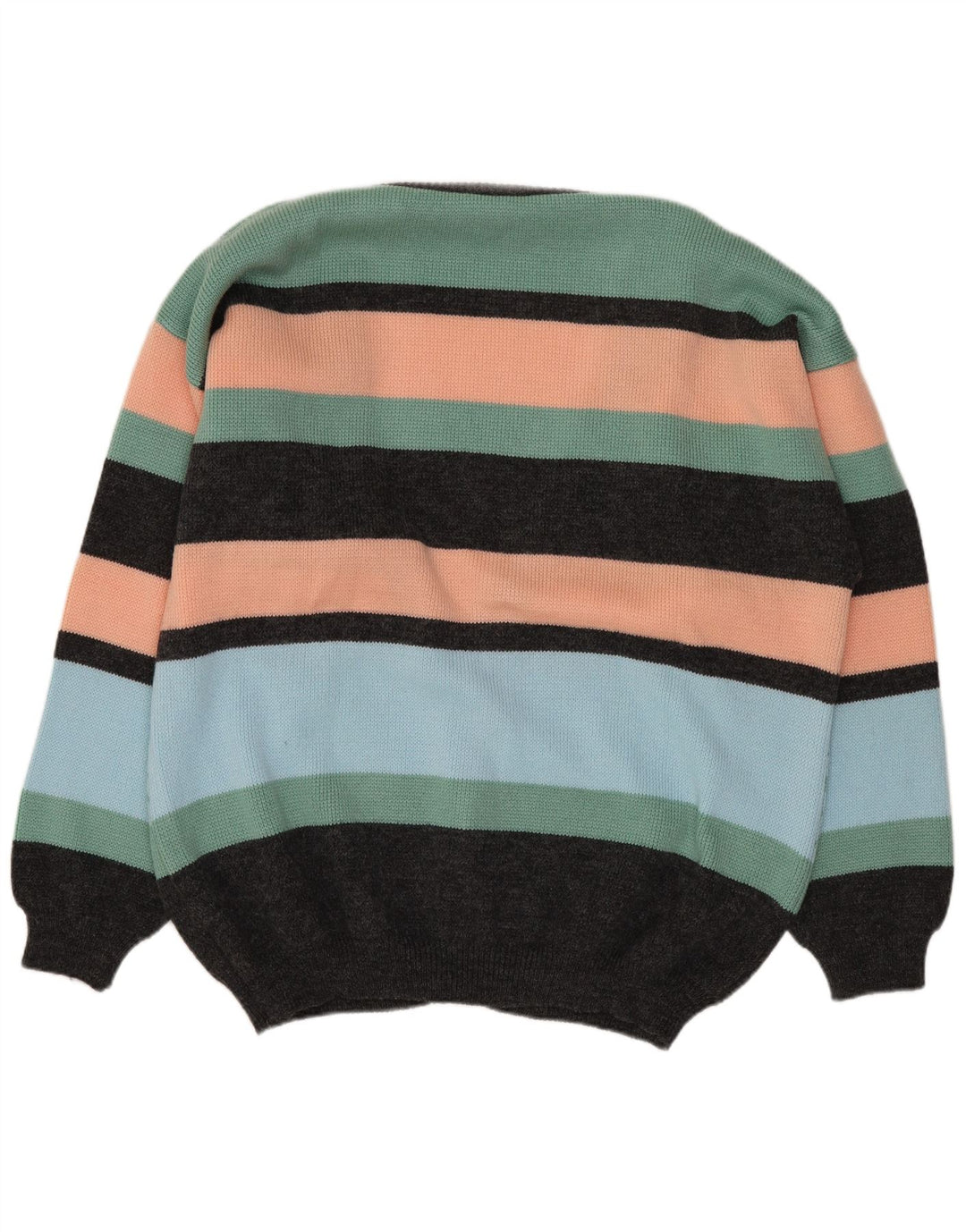 VINTAGE Pull Cardigan Homme IT 52/54 Grand Fair Isle Multicolore