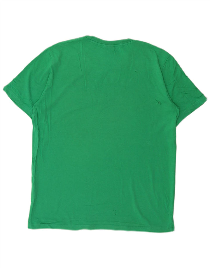 Champion T-Shirt Graphique Homme Vert Moyen Coton