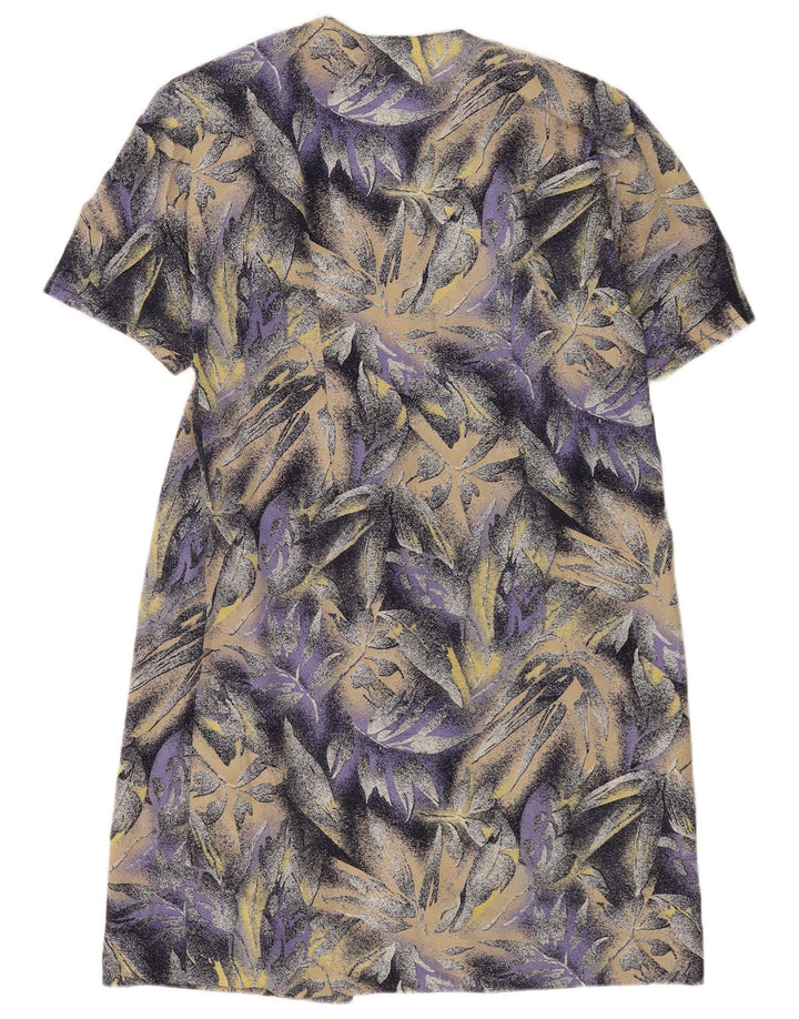 vintage Femme Shift Robe UK 14 Moyen Violet Floral