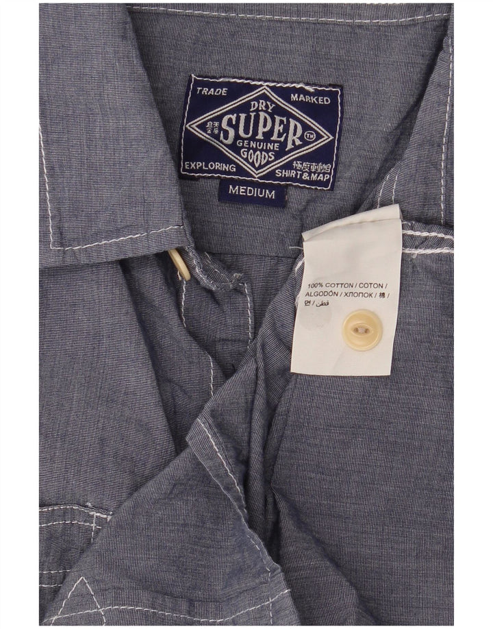 Superdry Chemise Homme Bleu Moyen Coton