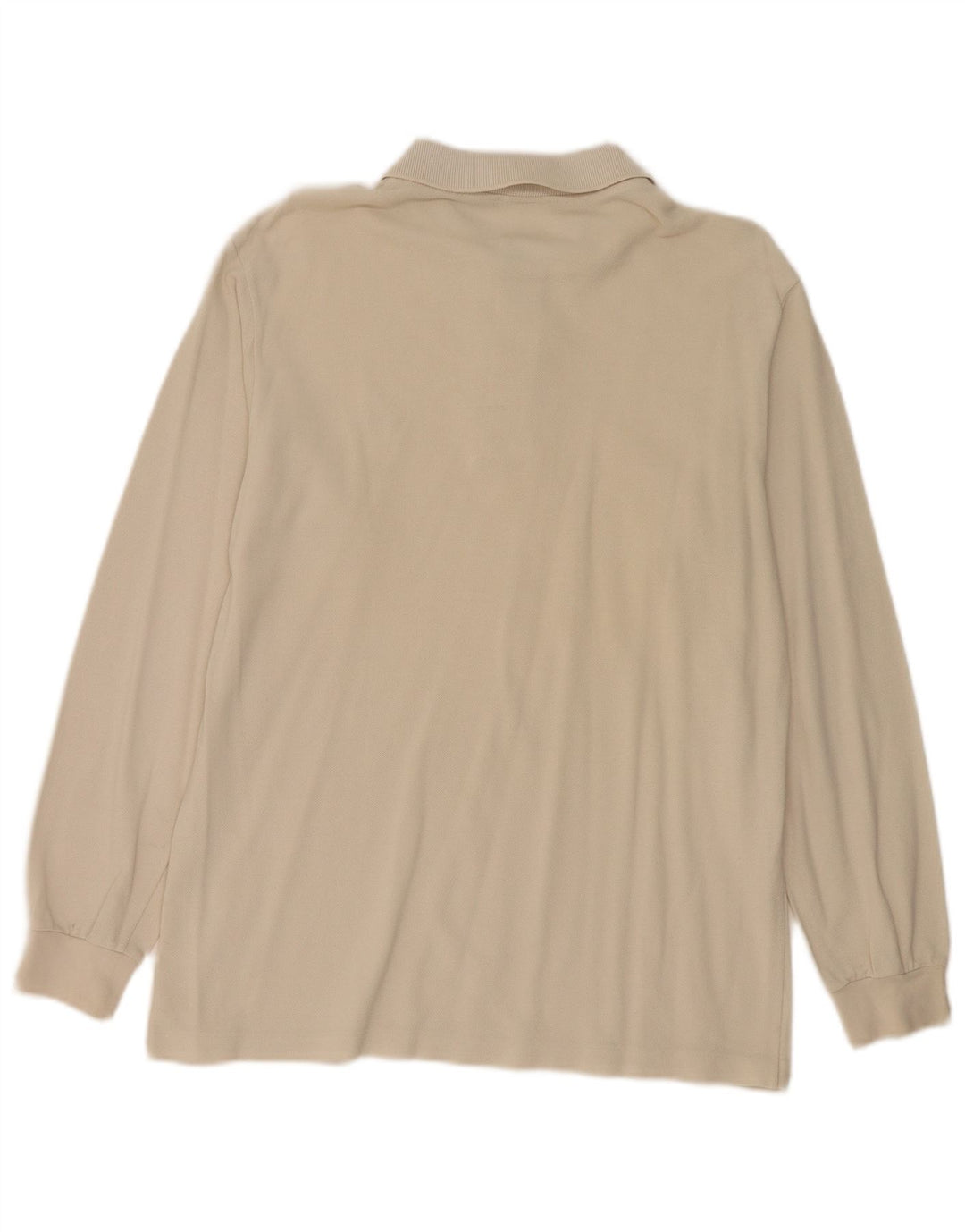 Lacoste Polo à manches longues pour homme Taille 4 Medium Off White Coton