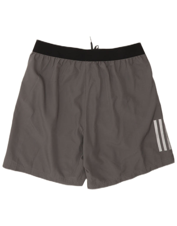 Adidas Short de sport Aeroready pour hommes, grand, gris, color block, polyester