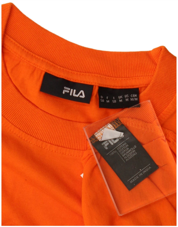 FILA T-Shirt Graphique Homme Orange Moyen Coton