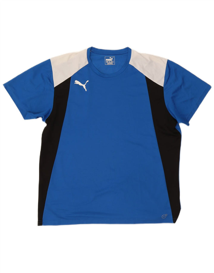 Puma T-Shirt Top XL Homme Bleu Colorblock