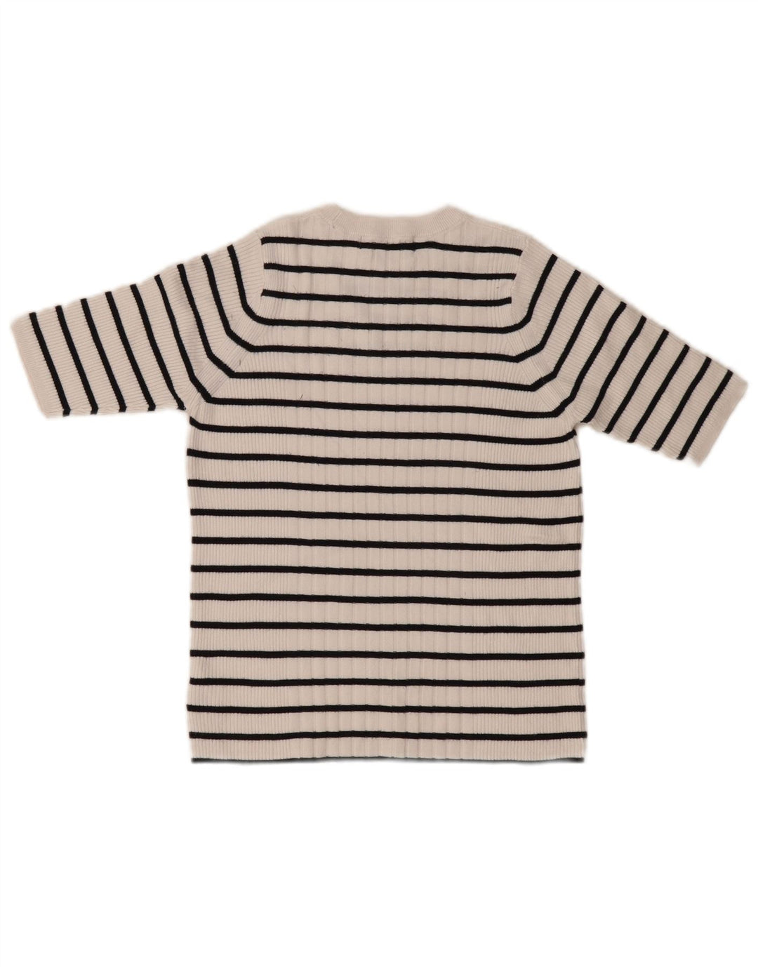 Marks & Spencer Pull ras du cou pour femme UK 12 Medium Blanc rayé