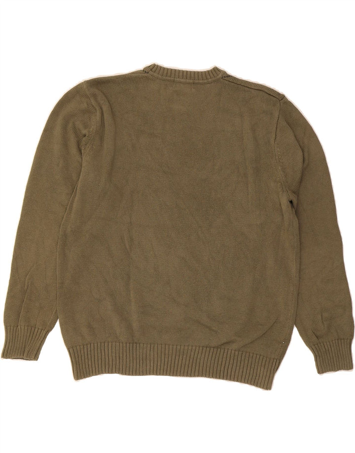 DOCKERS Mens Crew Neck Jumper Sweater Large Khaki Argyle/Diamond Vintage Dockers and Second-Hand Dockers from Messina Hembry 