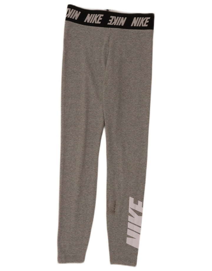 Leggings graphiques Nike pour femmes UK 10 petit coton gris