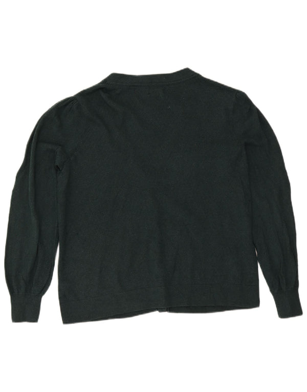 Fat Face Cardigan Femme Pull UK 18 XL Vert Coton