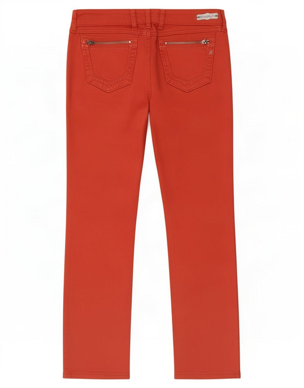 Replay Jean Droit Jennpez Femme W30 L29 Orange Coton