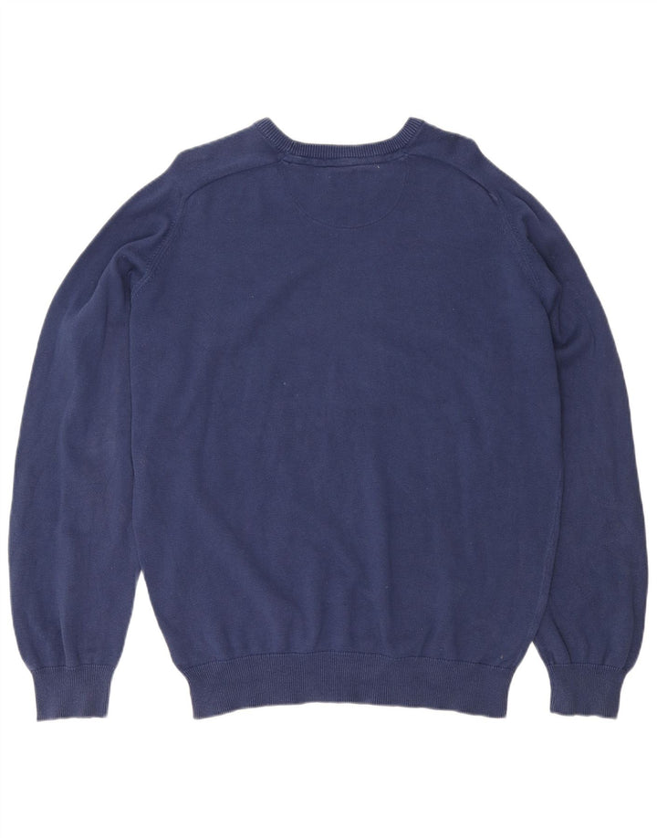 Farah Pull classique à col bateau pour homme XL en coton bleu marine