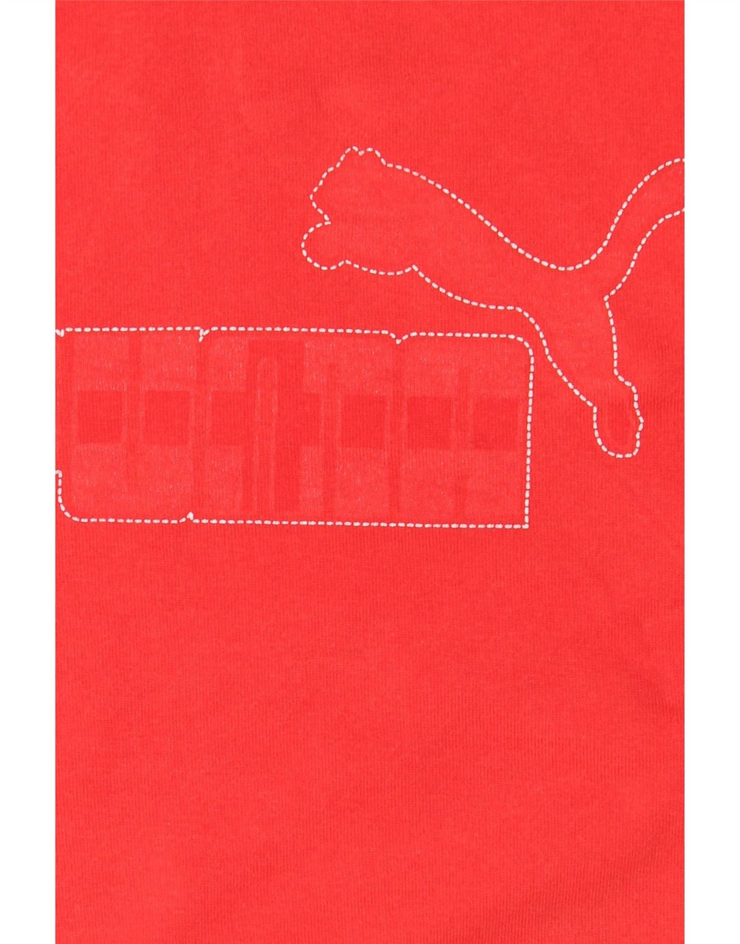 Puma T-Shirt Graphique Homme Rouge Large Coton Colorblock